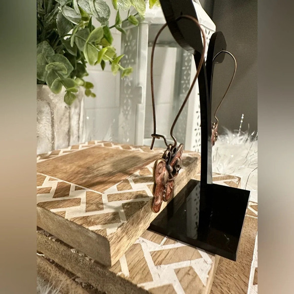 Boho Butterfly Skulls Earrings - Picture 6 of 6